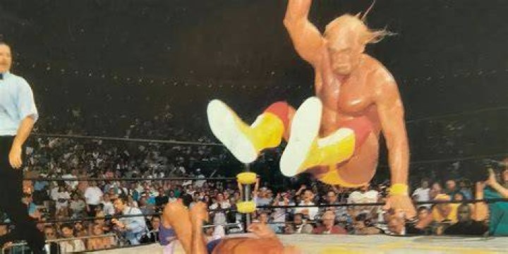 Hulk Hogan Leg Drops Ric Flair wcw