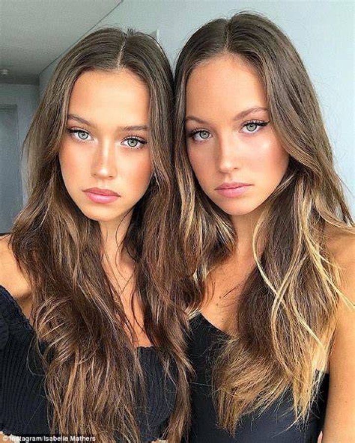 Identical looking models showcase the meals they eat to stay photo