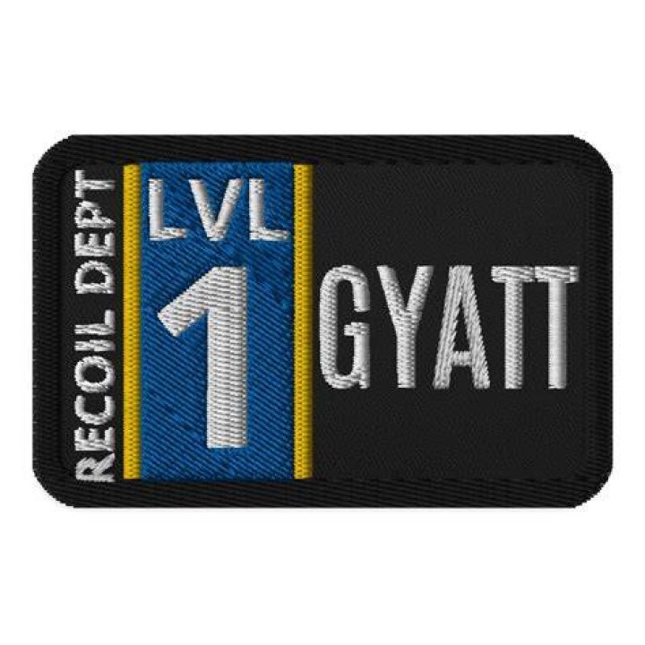 Identity Patches Level One Gyatt Officer, Department of Recoil Red