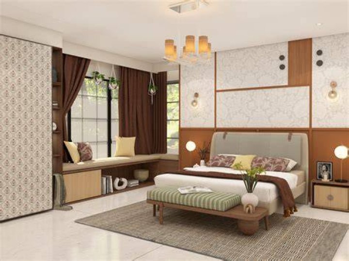Interior of bedroom at home
