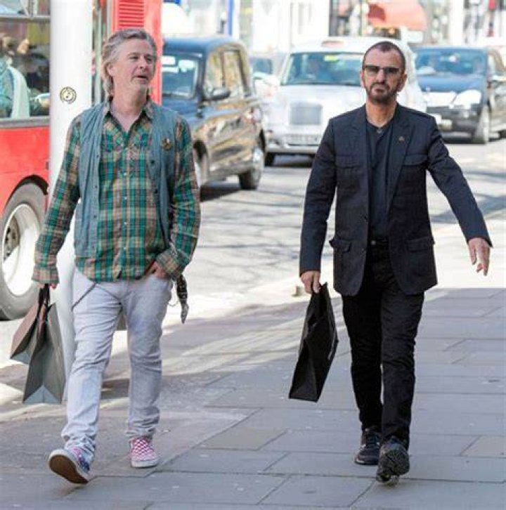 Jason Starkey, left, the son of Ringo Starr, with James McCartney at the ROCKINS London Fash Bash at The Cuckoo Club. Photo / Getty Images