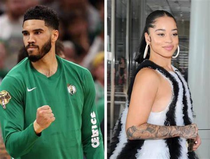 Jayson Tatum (L) and Ella Mai (R)