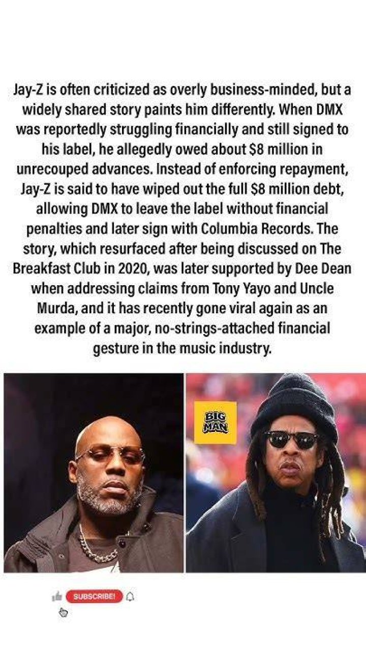 Jay-Z cleared DMX's $12m Def Jam debt, let him leave for Sony
