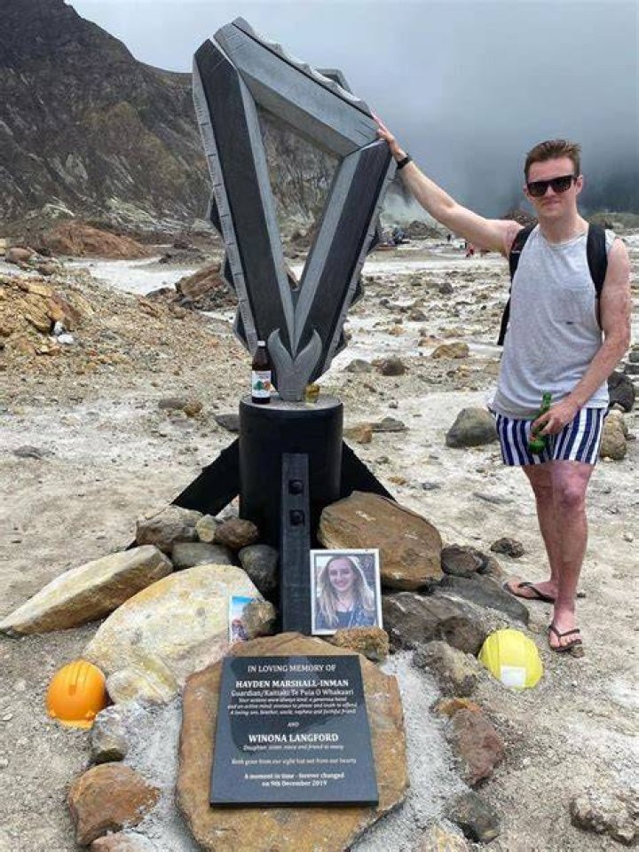 Jesse Langford was visiting White Island when the volcano erupted. Photo / Supplied