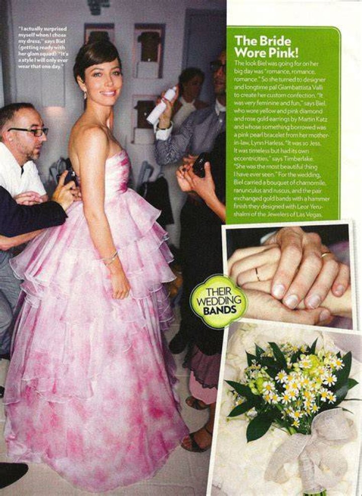 Jessica Biel Wedding Dress Details: It Was Pink!