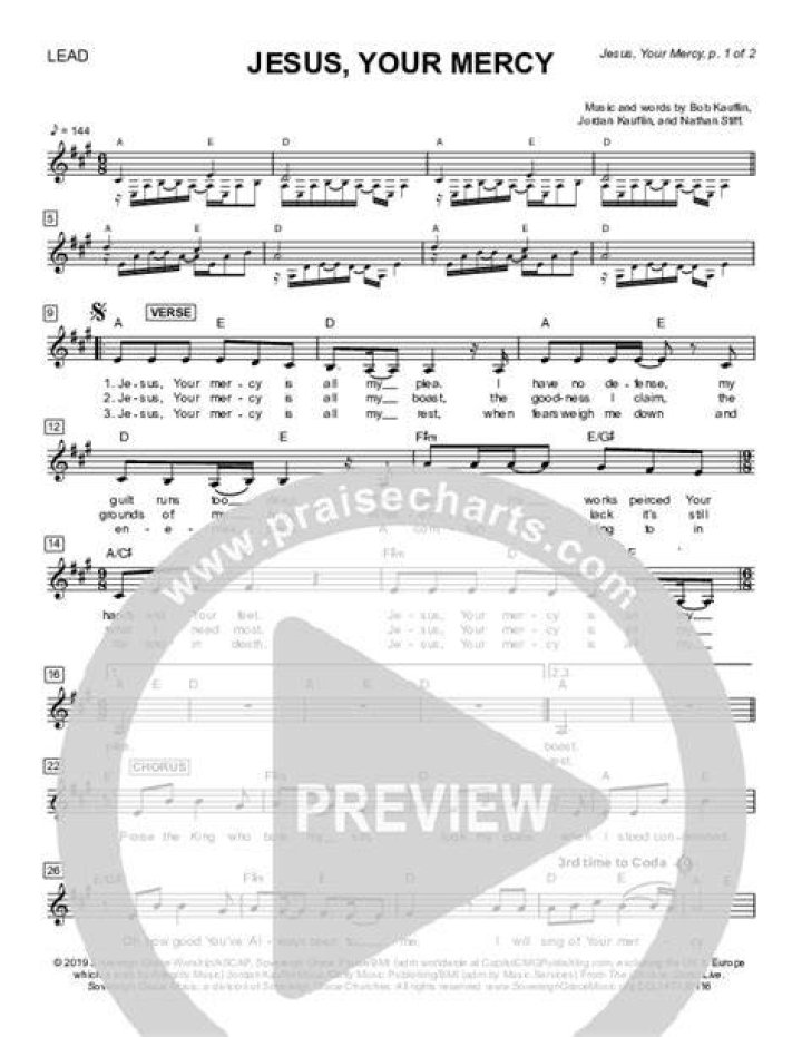 Jesus, Your Mercy by Sovereign Grace Music