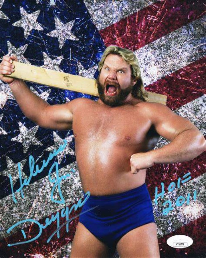 Jim Duggan waves the American flag