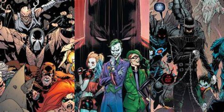 Joker amongst other Batman villains 