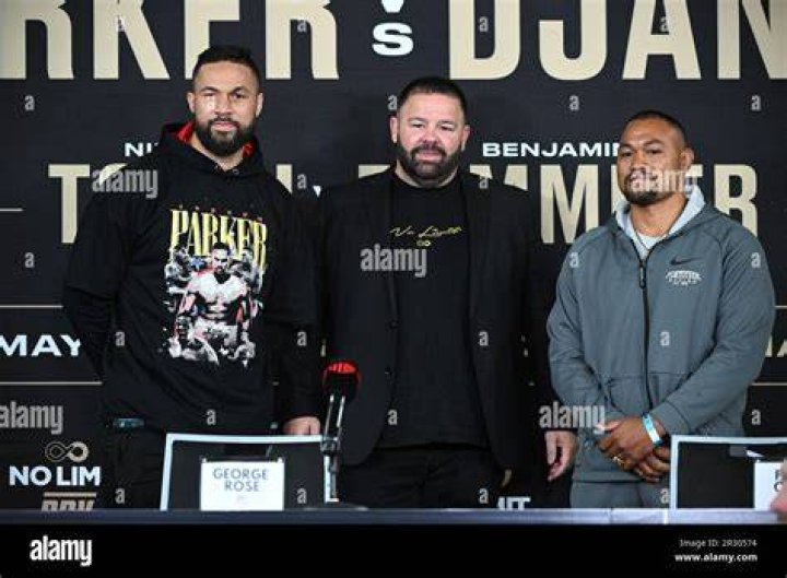 Joseph Parker (left) and Faiga Opelu face off. Photo / Photosport