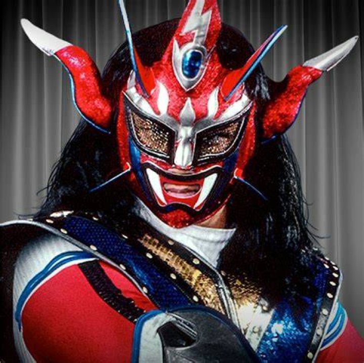 Jushin Thunder Liger doing commentary for New Japan Pro-Wrestling