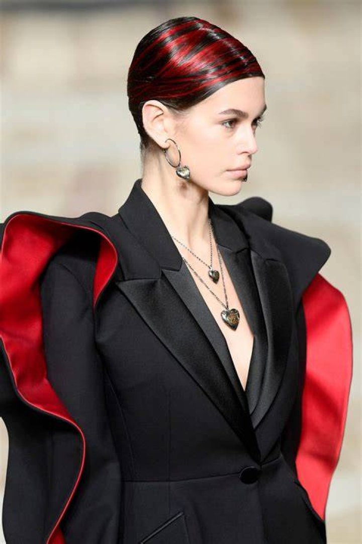 Kaia Gerber in Alexander McQueen