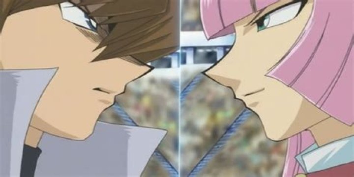Kaiba and Zgfried prepare to duel at the KC Grand Championship