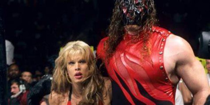 Kane and Tori during a backstage segment