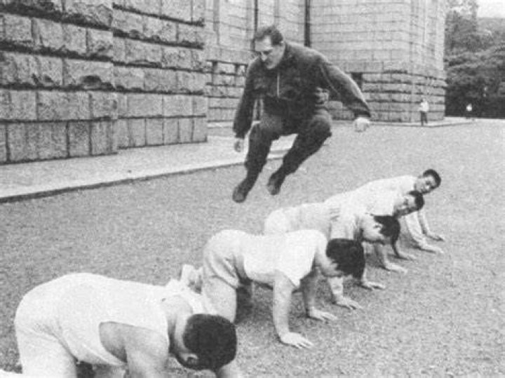 Karl Gotch executing a German Suplex