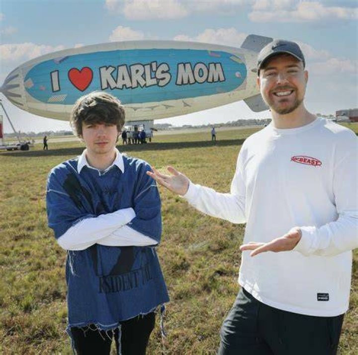 Karl in the latest Mr. Beast (popular Youtuber right now) video is