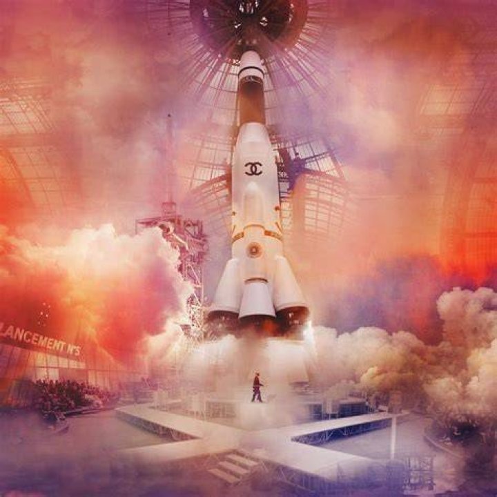 Karl Lagerfeld Built a Chanel Rocket in the Grand Palais in Paris…and Launched It