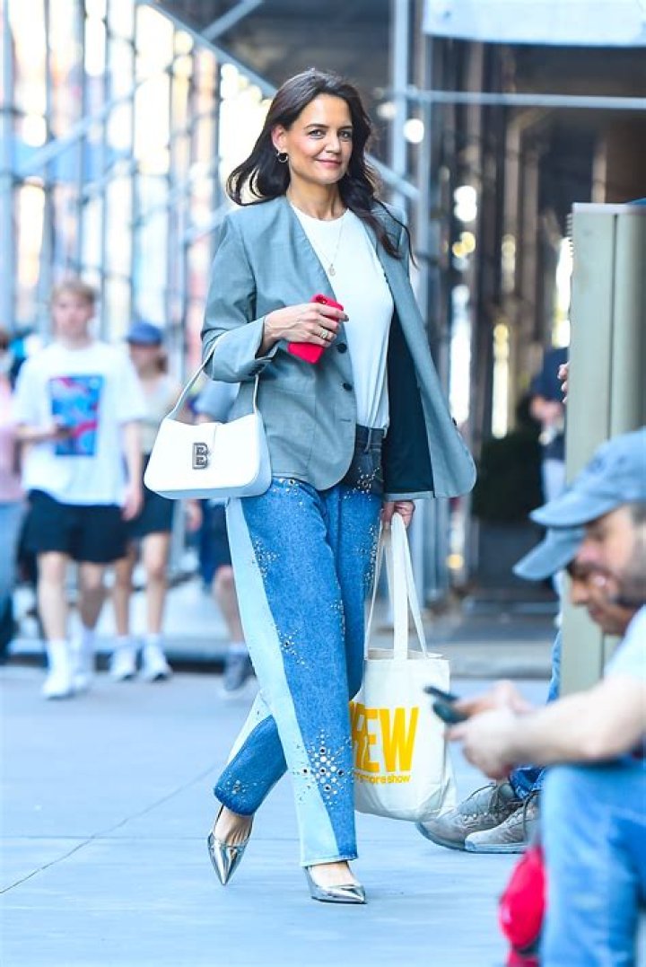 katie holmes embellished jeans