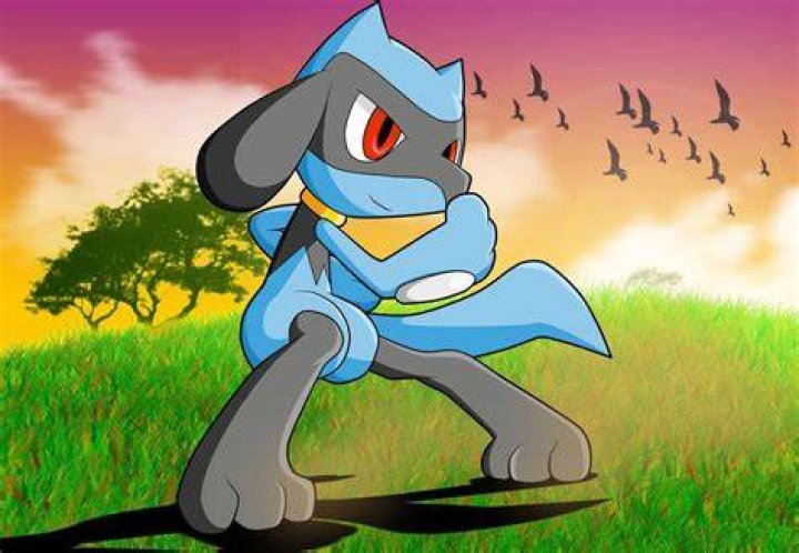 Key art of Riolu and its final form Lucario in BDSP