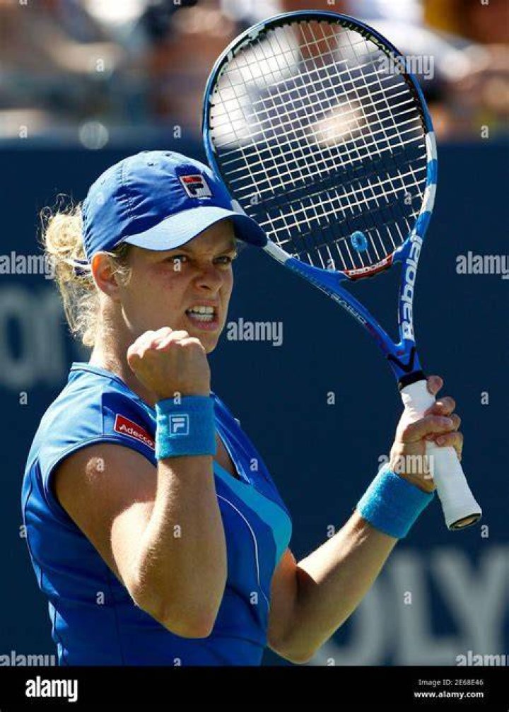 Kim Clijsters of the New York Empire helps warm up a teammate during the finals of the World TeamTennis at The Greenbrier on August 02, 2020. She is one of the best tennis players of the 21st century. (Photo by Streeter Lecka/Getty Images)
