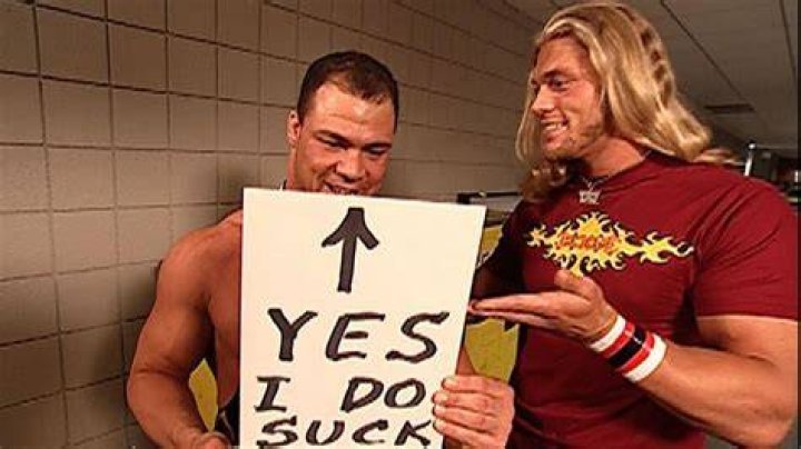 Kurt Angle and Edge backsatge