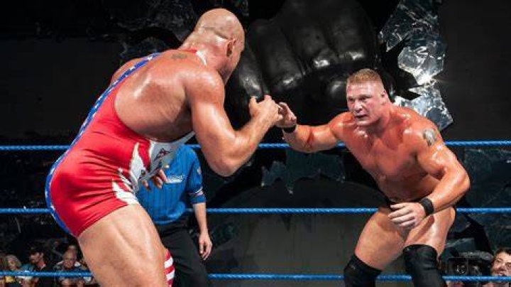 Kurt Angle v Brock Lesnar SummerSlam 2003 Cropped
