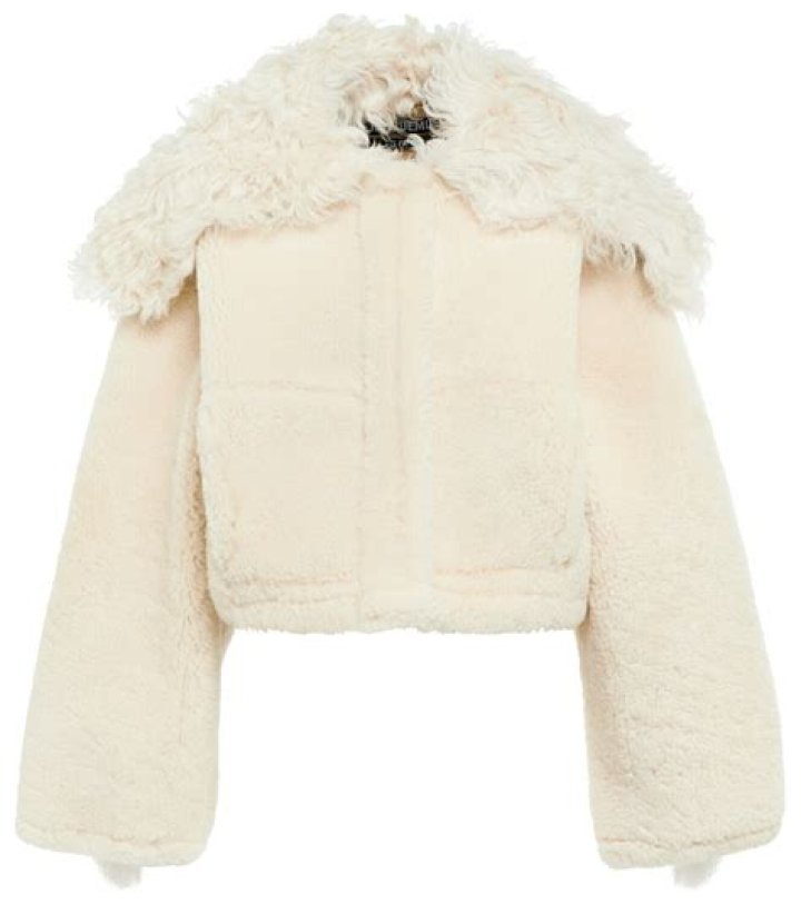 La Veste Piloni Cropped Shearling Jacket