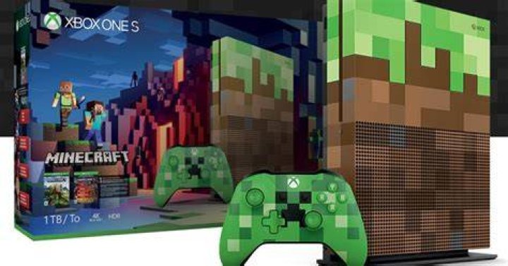 Less sexy but still cool Minecraft Edition Xbox One S is for people who like dirt, also spawns pig and creeper controllers