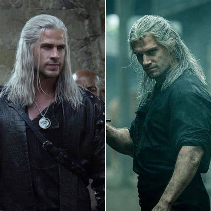 Liam Hemsworth with Henry Cavill as Geralt of Rivia in The Witcher