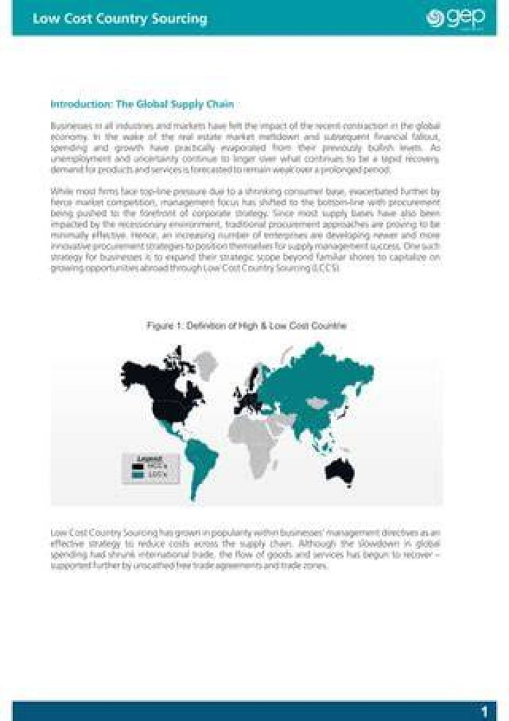 Low Cost Country Sourcing Advantages: Unlocking Global Opportunities For Businesses