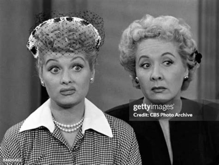 Lucy Ricardo and Ethel Mertz frowning in I Love Lucy