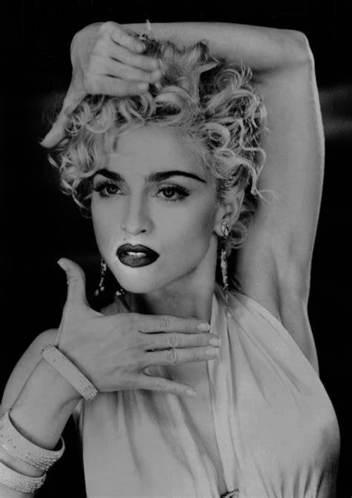 Madonna posing for a photo