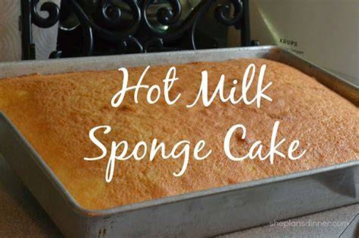 Making hot milk sponge cake