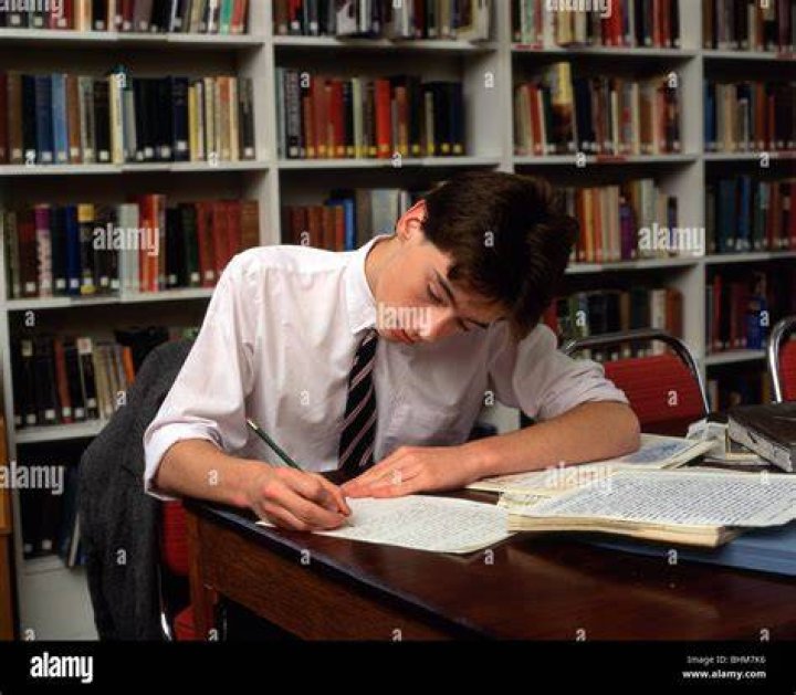man studying in england