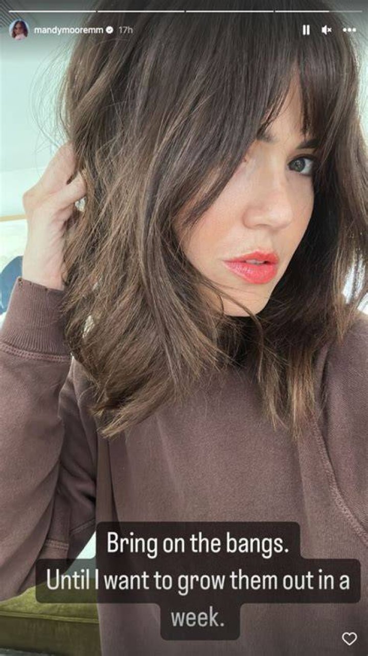 Mandy Moore Shows Off Her New Bangs After 
