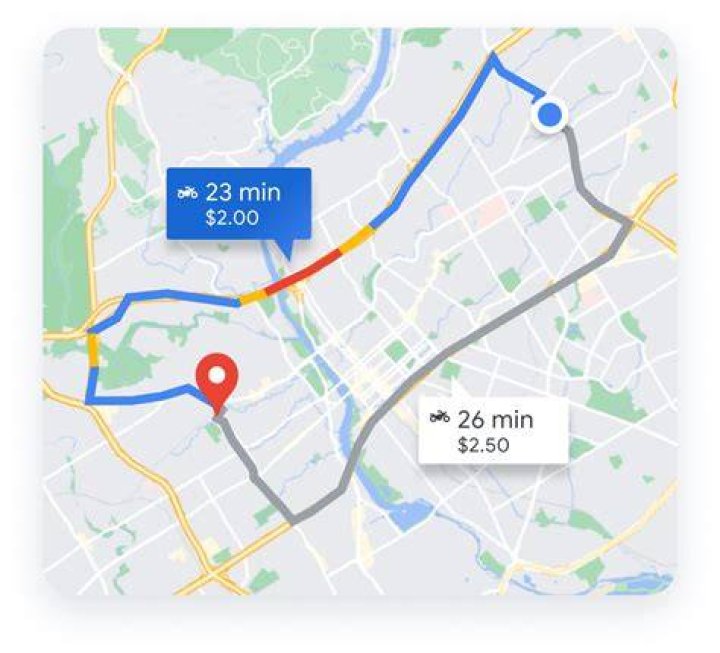 Map of a route from London to Amsterdam