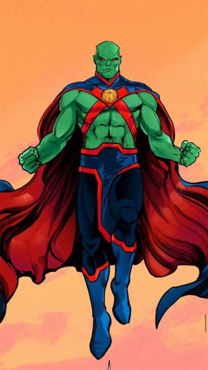 Martian Manhunter with red eyes/Martian Manhunter shoots lasers out of his eyes