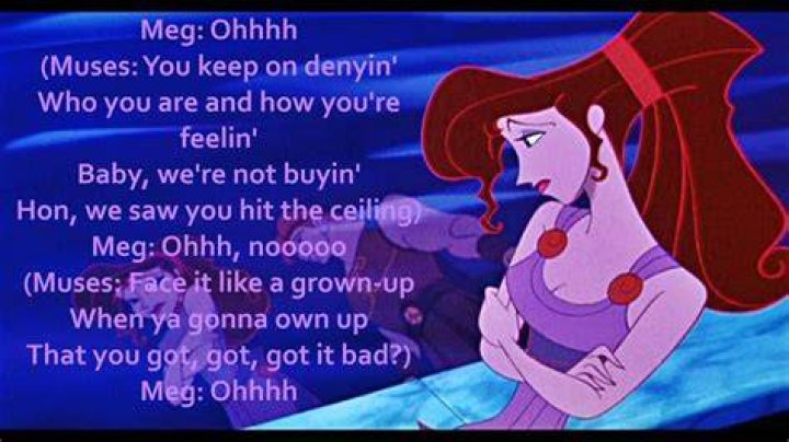 Meg sings ""I Won't Say (I'm In Love)" in Hercules