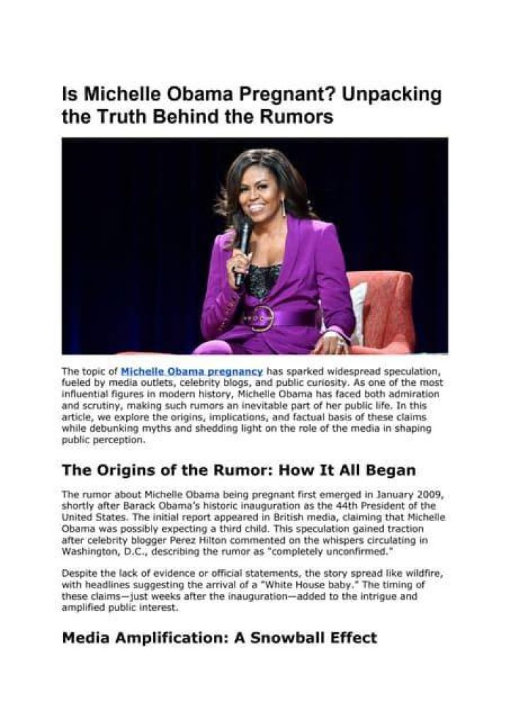 Michelle Obama Pregnant: The Truth Behind The Rumors