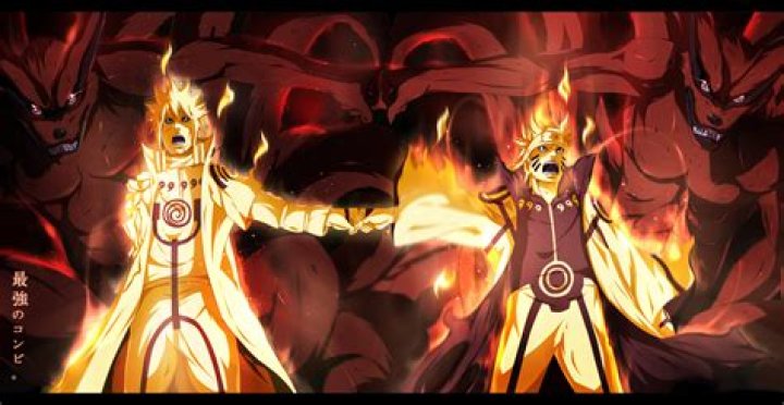 Minato Naruto and Kurama in Naruto
