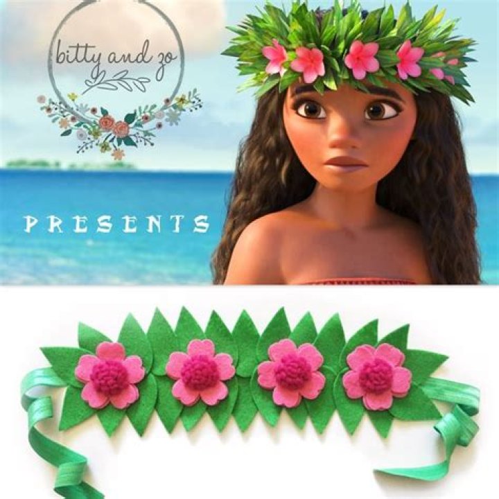 Moana with a flower crown