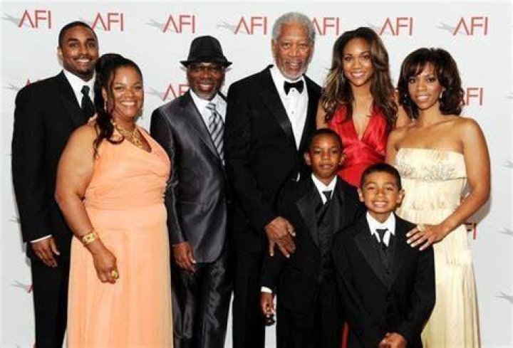 Morgan Freeman with his family