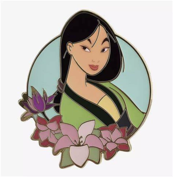 mulan with a flower in her hair