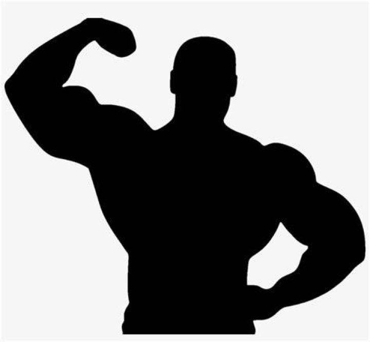 Muscle Man Silhouette Vector PNG, Muscle Man Logo, Muscle, Man, Logo