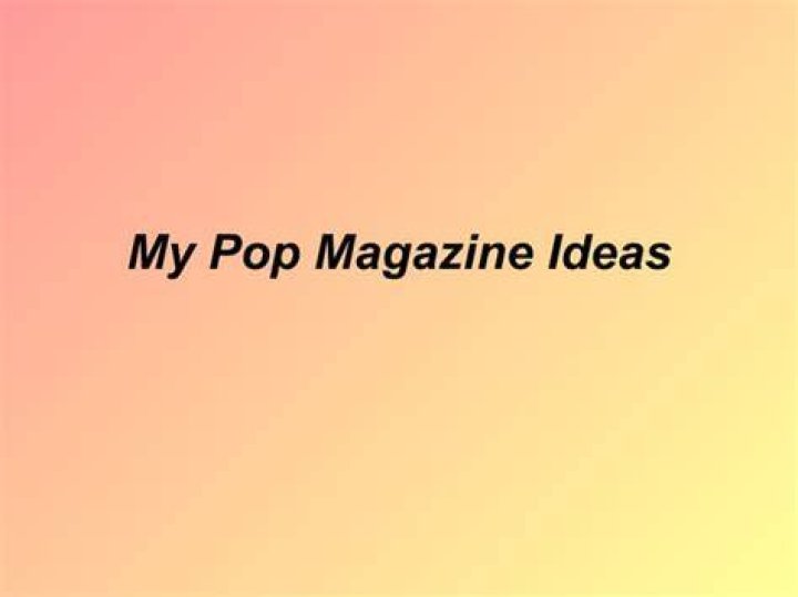 My Pop Magazine Ideas
