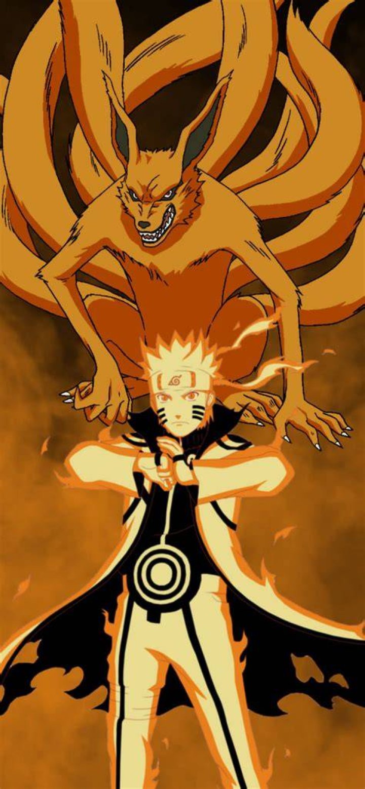 Naruto freeing Kurama in Naruto