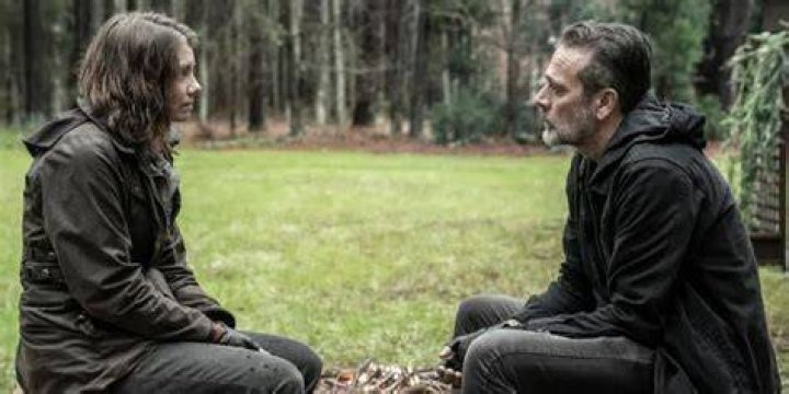 Negan and Maggie in The Walking Dead finale.