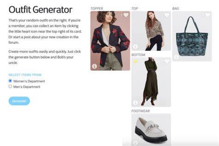New Feature Random Outfit Generator Abrigos
