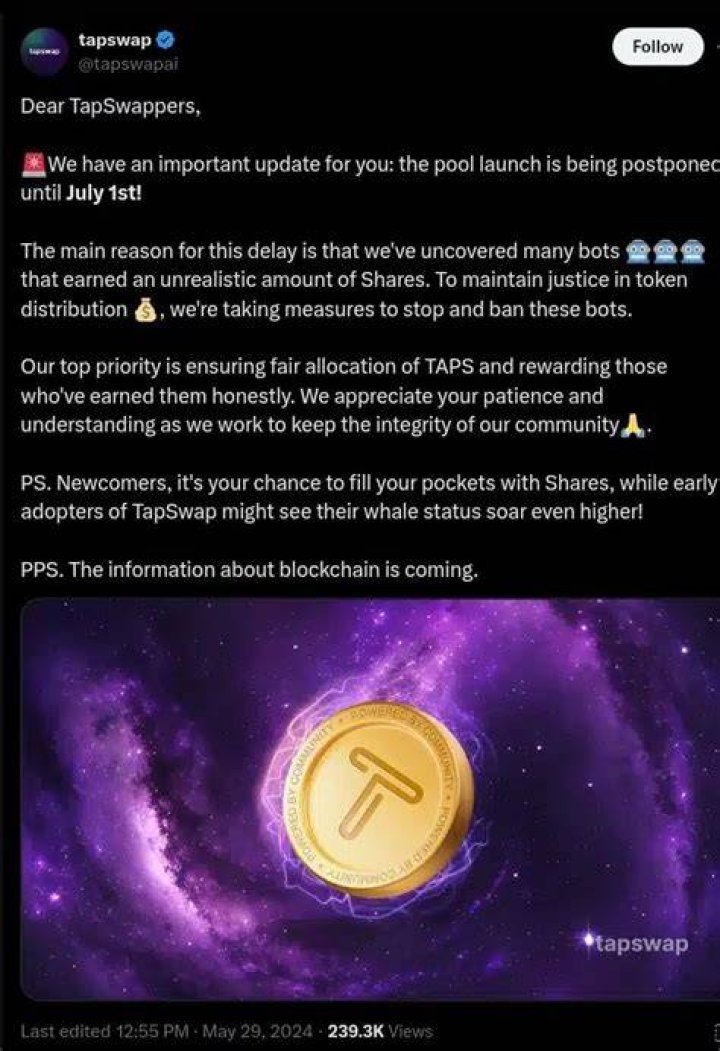 Nigerians Wait as TapSwap Reveals New Launch Date