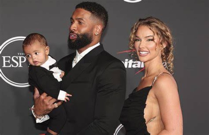 Odell Beckham Jr. and girlfriend Lauren Wood bring baby son Zydn to