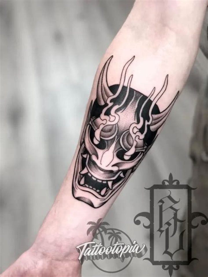 Oni Mask Tattoo